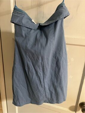 Strapless Light Blue Mini dress